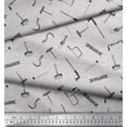 thumbnail image 3 of Soimoi Gray Cotton Cambric Fabric Square & Tools Hardware Decor Fabric Printed Yard 42 Inch Wide, 3 of 3