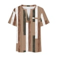 thumbnail image 5 of Fiudx Ofertas Flash Del Día Solo En Línea Blusas de Talla Grande para Mujer, Blusa con Cuello En V, Blusa Informal Holgada de Manga Corta de Verano, 5 of 5