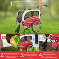 thumbnail image 4 of MOJAY 3-in-1 Dog Bicycle Trailer, Dog Stroller, and Dog Jogging Stroller, Red, 4 of 6