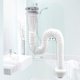 thumbnail image 2 of Fregadero de cocina, tubo de desagüe, extensor de lavabo, tubo de desagüe universal, duradero Feliz Sencillez, 2 of 5