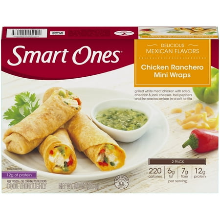 Smart Ones Chicken Ranchero Mini Wraps, Frozen Meal, 8 oz Box