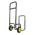 thumbnail image 4 of Firewood Log Cart Carrier - Outdoor or Indoor Black Steel Wood Rack Storage Mover - Rolling Wheeled Metal Dolly Hauler - Wood Moving Equipment, 4 of 15
