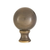 B&P Lamp® Smooth Ball Design, 32mm Solid Brass Finial, Antique Brass Finish