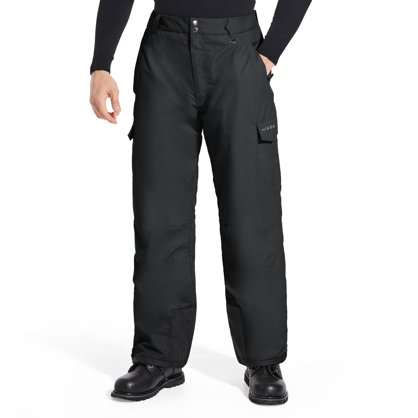 HISEA Mens Snow Cargo Pants WaterResistant Insulated Ski Pants Soft
