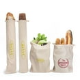 thumbnail image 2 of DOTSOG Linen Bread Bags with Tie, Pack of 4 Natural Unbleached Bread Bags, Reusable Drawstring Bag for Loaf, Baguette and Homemade Artisan Bread Storage, 2 of 9