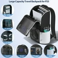 thumbnail image 6 of Backpack for PS5/ Slim/ Pro Console, Full Protection PS5 Carrying Case Travel Bag, Large Capacity PS5 Storage Bag for Dual Controllers, PS Portal, Laptop, Game Cards, PS5 Backpack with 3 Cable Pouch, 6 of 6