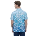 thumbnail image 2 of LA LEELA Mens Hawaiian Shirts Short Sleeve Button Down Shirt Men's Casual Shirts Vacation Tropical Summer Party Shirts for Men Funny M Blue Leaf, 2 of 6