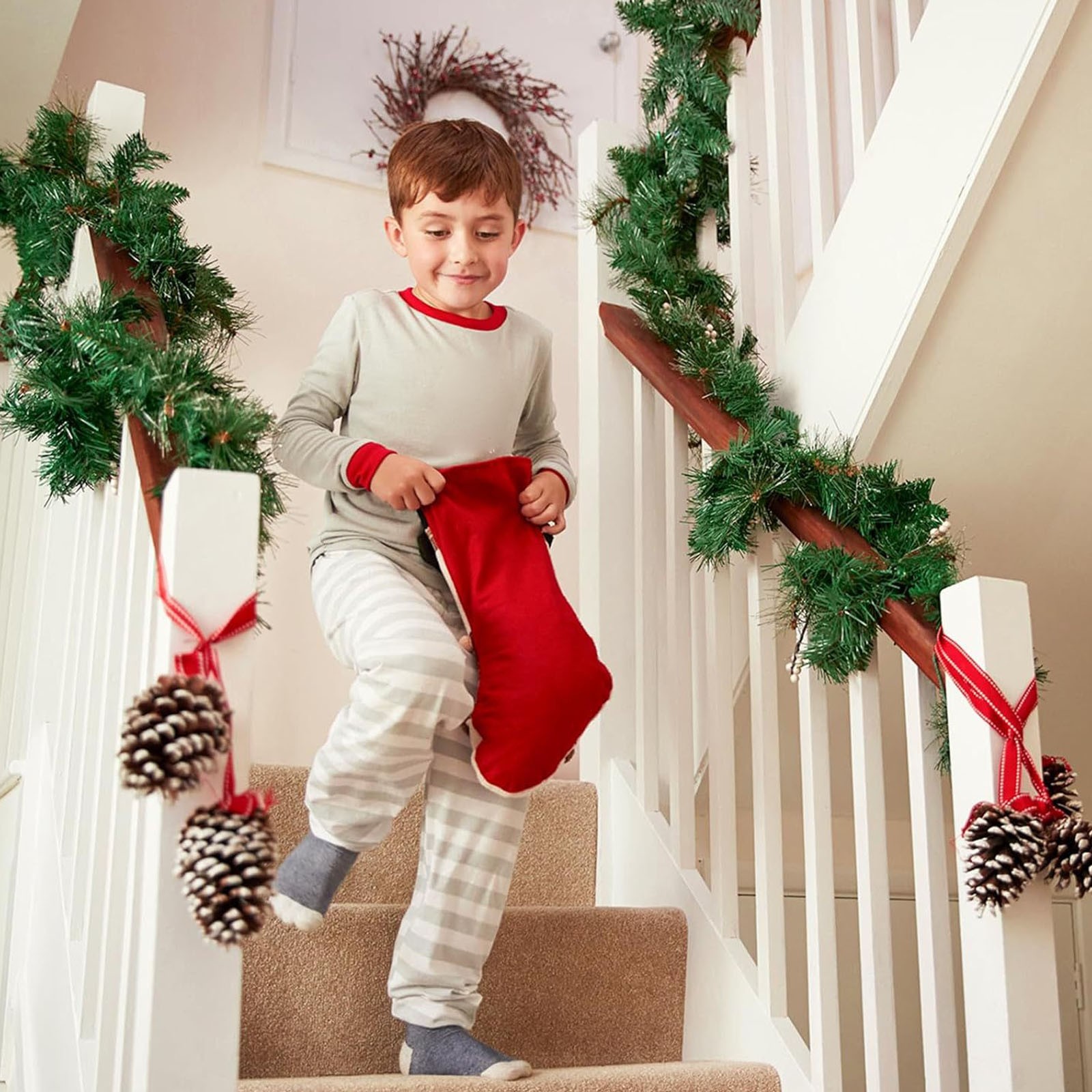 Guirlande De Lierre Artificiel Non éclairée 2,7 M - 180 Pointes - Décoration Noël Intérieur/extérieur - Qualité Supérieure