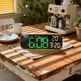 thumbnail image 5 of TIMESS Digital Alarm Clock Tabletop with Date Temp, LED Bedroom Clock, Dual Alarm, USB Powered, Battery Backup, 5 of 6