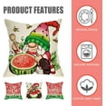 thumbnail image 3 of It''s Summer Y''all Gnome Decorative Throw Pillow Covers 16 x 16 Set of 4, Watermelon One in A Melon Red Green Porch Patio Outdoor Pillowcase, Bee Seasonal Sofa Couch Cushion Case Home Decor, 3 of 6