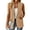 Khaki, variant on Women's Fall Blazer Vest Fashion Cape Blazer One Button Button Formal Vest Billowy Pocket Flap Pocket Khaki XX-Large