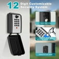 thumbnail image 4 of FUYGRCJ Sturdy Key Lock Box, Waterproof Outdoor Lockbox, 12-Digit Combination Lock Box with Code, Wall-Mounted & Hanging Key Hiders, Large Capacity Spare Keys Safe Storage Box for Home Office Garage, 4 of 11