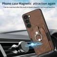 thumbnail image 5 of Compatible with Samsung Galaxy S21 FE Wallet Case with Card Holder, Premium PU Leather 360° Rotation Ring Holder Kickstand Shockproof Phone Case Cover for Samsung Galaxy S21 FE, Brown, 5 of 9