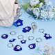 thumbnail image 5 of 8 llaveros de cristal azul con colgante en forma de lágrima, corazón, palma, tortuga, estrella, casa, ojos redondos planos, para hombres y mujeres, bolsos y decoraciones., 5 of 6