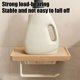 thumbnail image 4 of Soporte para papel higiénico de madera de haya con estante y ventosa. Estante para rollos de papel higiénico de baño sin necesidad de taladrar. Estante de almacenamiento de pared compacto para baño., 4 of 6