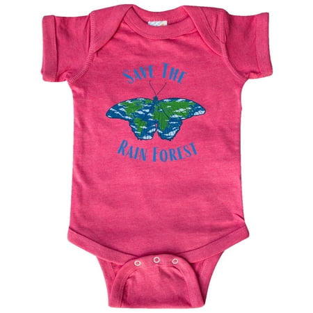 

Inktastic Save the Rain Forest Earth Butterfly Gift Baby Boy or Baby Girl Bodysuit