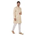thumbnail image 3 of eloria Men's Tunic Jacquard Kurta Pajama Indian Traditional Suit Wedding Party Dress Set Party Wear Apparel, 3 of 6