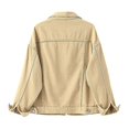 thumbnail image 2 of Chaqueta vaquera para mujer, chaqueta corta holgada de manga larga, Top informal de talla grande, 2 of 2