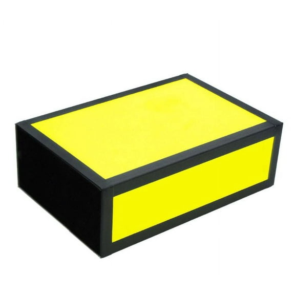 Henrys Juggling Wooden Cigar Box - Bright Neon Colors (Neon Yellow w/ Black)