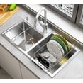 thumbnail image 4 of Escurridor de platos ajustable de acero inoxidable para colocar sobre el fregadero TESOT, 4 of 7