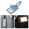 thumbnail image 5 of Unique Bargains 1 Pc Solid Color Luggage Tag for Travel PU Blue, 5 of 5