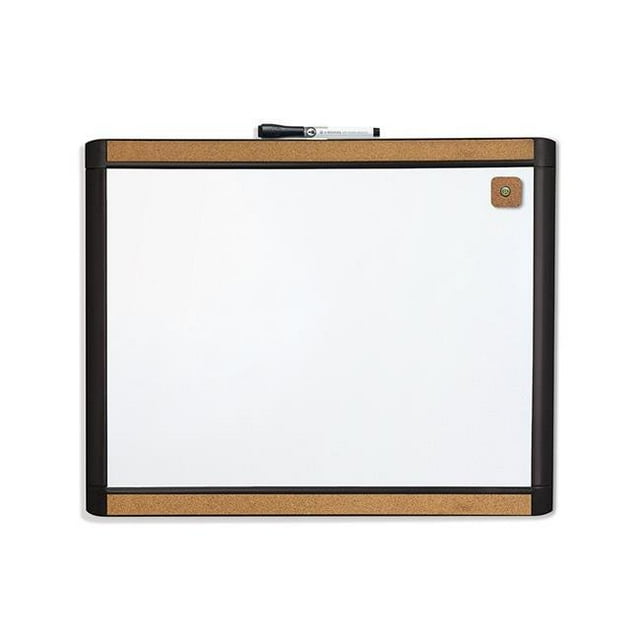 Pin-It Magnetic Dry Erase Board, 20 x 16 Inches, Black Frame