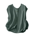 thumbnail image 5 of zbxnLI Button down Tank for Women Summer Comfort Breathable Sleeveless Tops Fashion Casual Stylish Loose Outfits, 5 of 6