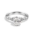 thumbnail image 5 of Cora Jewellery 1.35CT Art Deco Oval Moissanite Engagement Ring For Women, 10K White Gold, 5 of 7