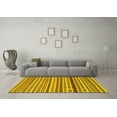 thumbnail image 3 of Ahgly Company Machine Washable Indoor Rectangle Abstract Yellow Modern Area Rugs, 4' x 6', 3 of 4