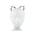 thumbnail image 2 of Lux Accessories Silver Tone Red Green Bells Cat Ears Christmas Holiday Headband, 2 of 2