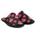 thumbnail image 3 of Chochili Pantoufles pour Femmes Pastèque Maison Noir Rouge Légères Marche Silencieuse, 3 of 5