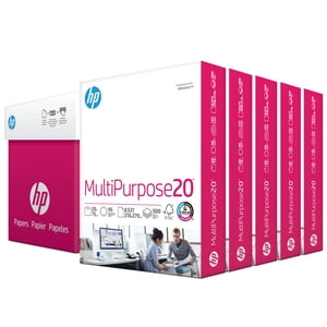 HP Printer Paper, 20 Lb., 8.5" x 11", 5 Ream Pack