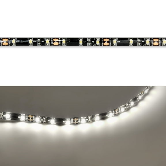 Dream Lighting 24in LED Strip Lights, 12V Flexible, 4000K Soft White, Waterproof IP65, for RV, Camper, SUV, Cuttable, 2835 SMD