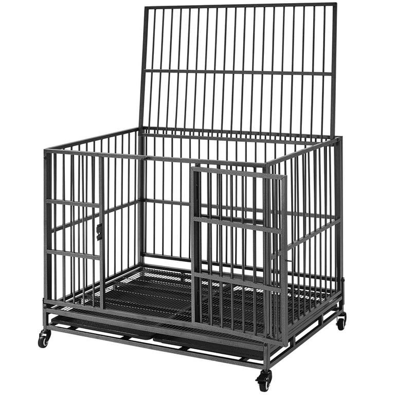 Topeakmart 42-inch Large Hard-Sided Rolling Dog Cage Topeakmart 42-inch Large Hard-Sided Rolling Dog Cage