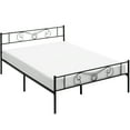 thumbnail image 2 of Metal Bed Frame Platform Bed with Headboard and Footboard, Metal Bed Mattress Foundation, Queen Size, 2 of 9