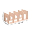 thumbnail image 3 of Bcylexb Desktop File Holders with 4 Slots, Vertical Document Organizer with Wide Sturdy Base Office Desk Book Stand for Sorting Magazines Papers Files, 3 of 6
