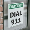 thumbnail image 4 of Dial 911 OSHA Emergency Vinyl Decal Label 18 Inch x 12 Inch - 5 Pack, 4 of 6