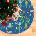 thumbnail image 5 of FMSHPON Snowflake Santa Xmas Tree Xmas Christmas Tree Skirt Stand Mat for Holiday Party Decoration Indoor Outdoor 36 inches, 5 of 6