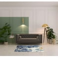thumbnail image 2 of HomeRoots 513407 4 x 6 ft. Wool Floral Tufted Handmade Rectangle Area Rug, Blue, 2 of 5