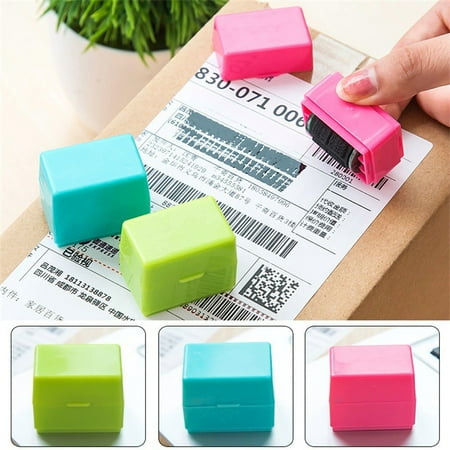 John F Kennedy Stamp Redcolurful Guard Your Id Stamp, Roller Identity Theft Prevention Security Self-Inking Stamps, Messy Code Security for Office Style:Green 1PCS ()