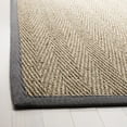 thumbnail image 4 of SAFAVIEH Natural Fiber Maisy Solid Runner Rug, Natural/Dark Grey, 2'6" x 8', 4 of 12