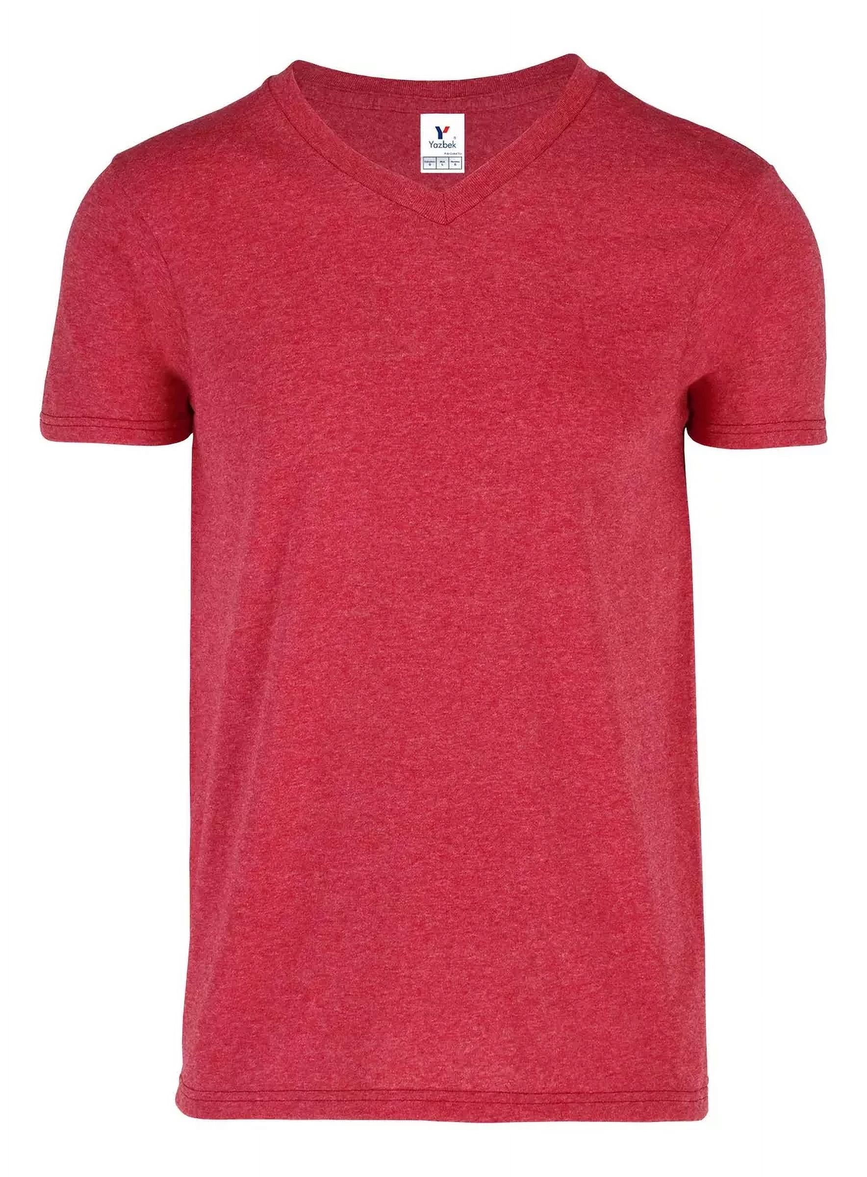 Playera Cuello V Caballero Algodón Poliéster Yazbek