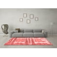 thumbnail image 3 of Ahgly Company Indoor Square Oriental Red Industrial Area Rugs, 3' Square, 3 of 4