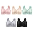thumbnail image 4 of Women Padded Wireless Lace Bra Seamless Breathable Soft Brassiere Underwear, 4 of 8