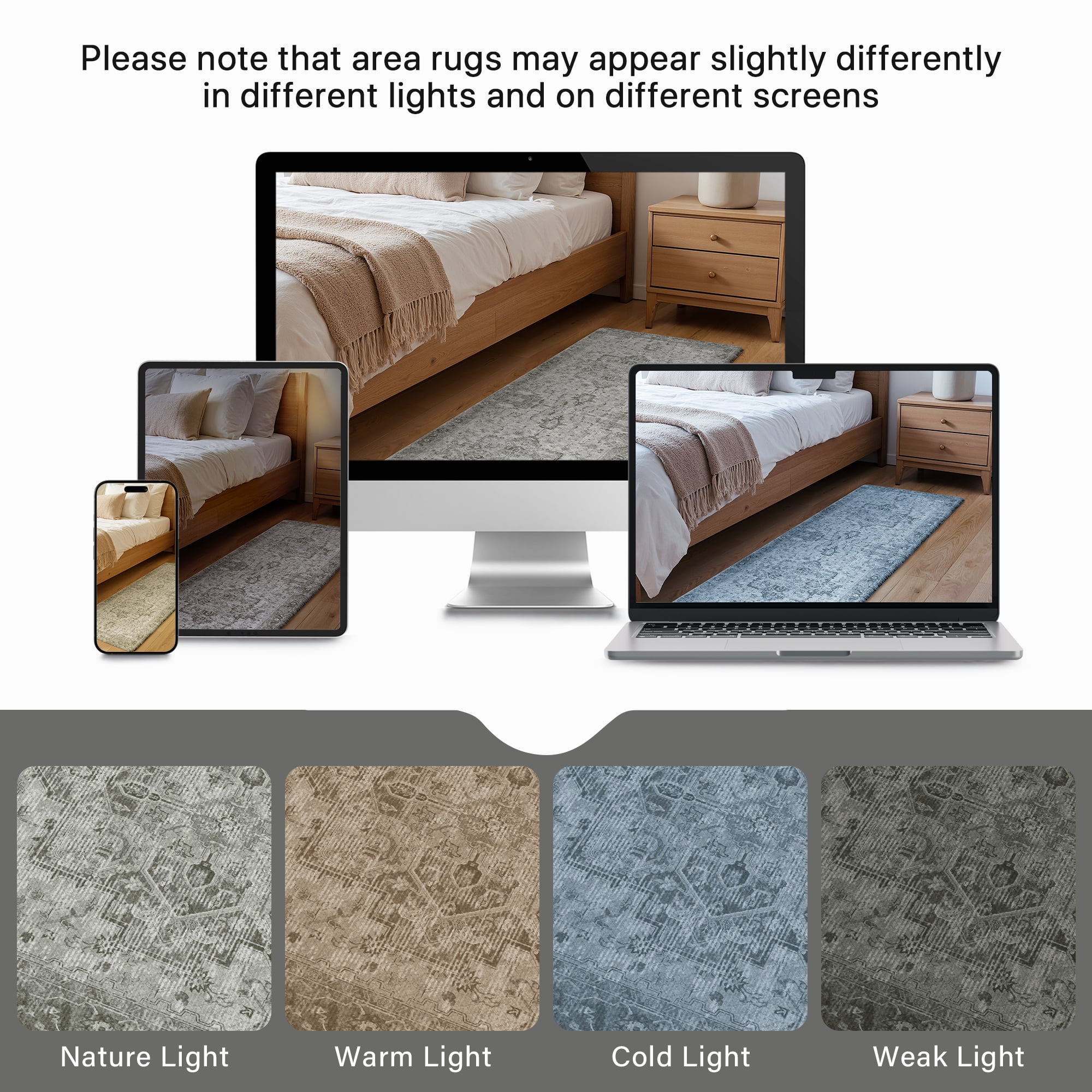KUETH Kitchen Mats for Floor, Kitchen Rug with Anti Fatigue, Non Slip Washable Kitchen Rug, Set of 2 Kitchen Mat 17"x59"+17"x30", Runner Rug with Waterproof for Bathroon and Bedroom