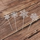 thumbnail image 4 of 4 adornos para cupcakes con forma de copo de nieve, palillos para donuts, decoración para baby shower Transparente, 4 of 9