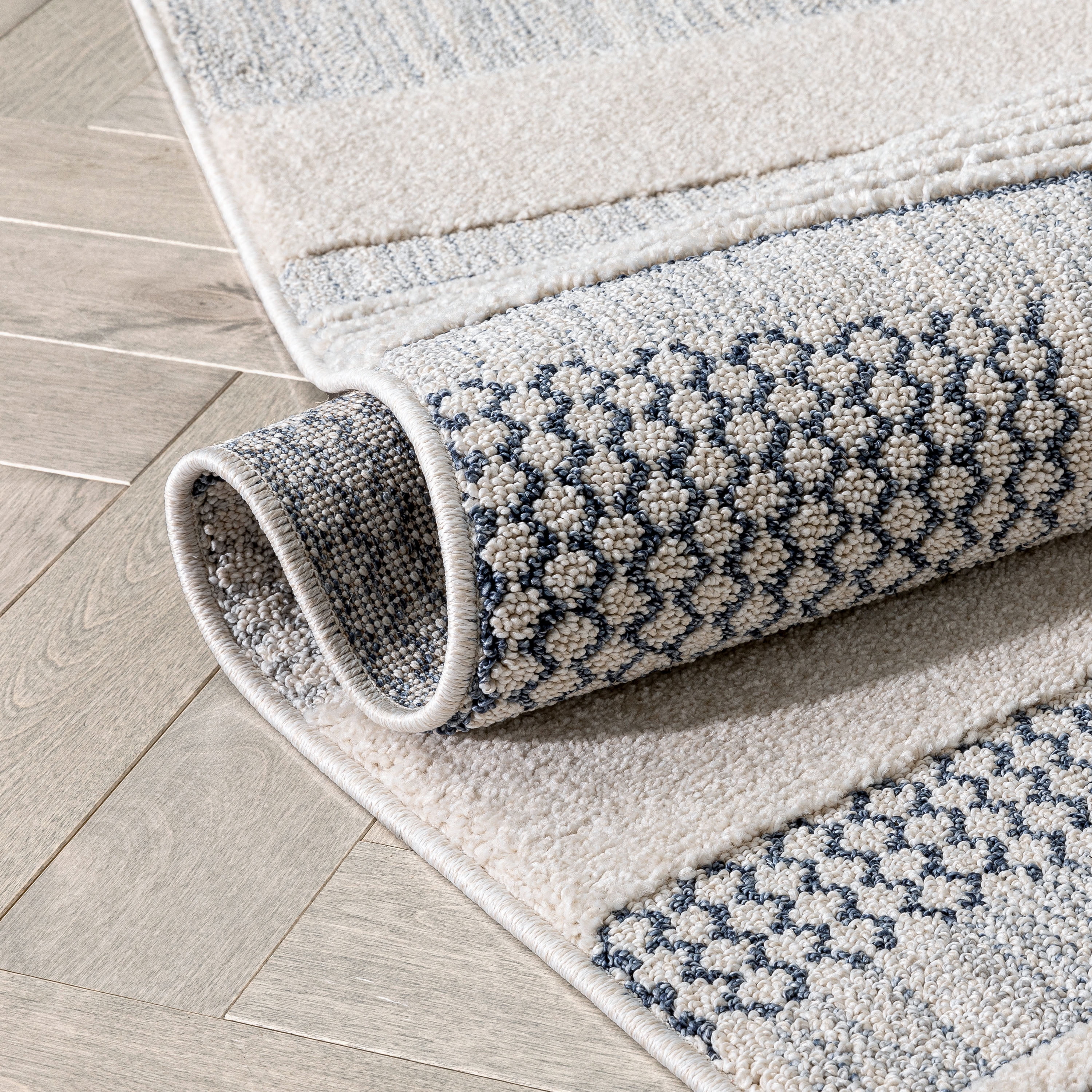 Well Woven Harlow Geometric Area Rug, 9' x 12', High-Low Textured Pile, Plush, Durable Yarn, Globally-Inspired Styles