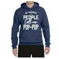 thumbnail image 2 of Wild Bobby,My Favorite People Call Me Pop-Pop Father Dad Grandpa Gift, Father's Day, Unisex Graphic Hoodie Sweatshirt, Vintage Heather Navy, 2XL, 2 of 3