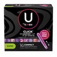 thumbnail image 2 of U by Kotex Click Compact Tampons Super Absorbency Unscented 16 ct (Pack of 5), 2 of 5