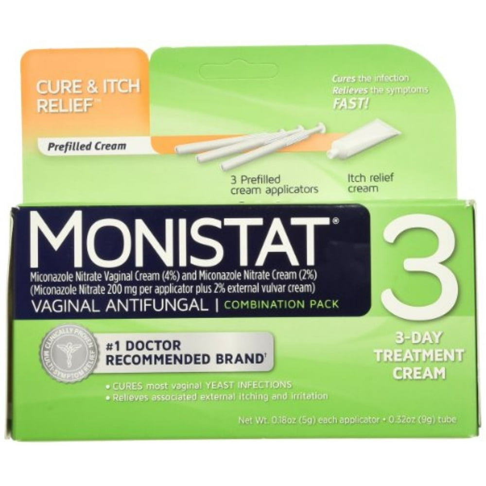 2 Pack MONISTAT 3 Vaginal Antifungal 3Day Treatment Combination Pack
